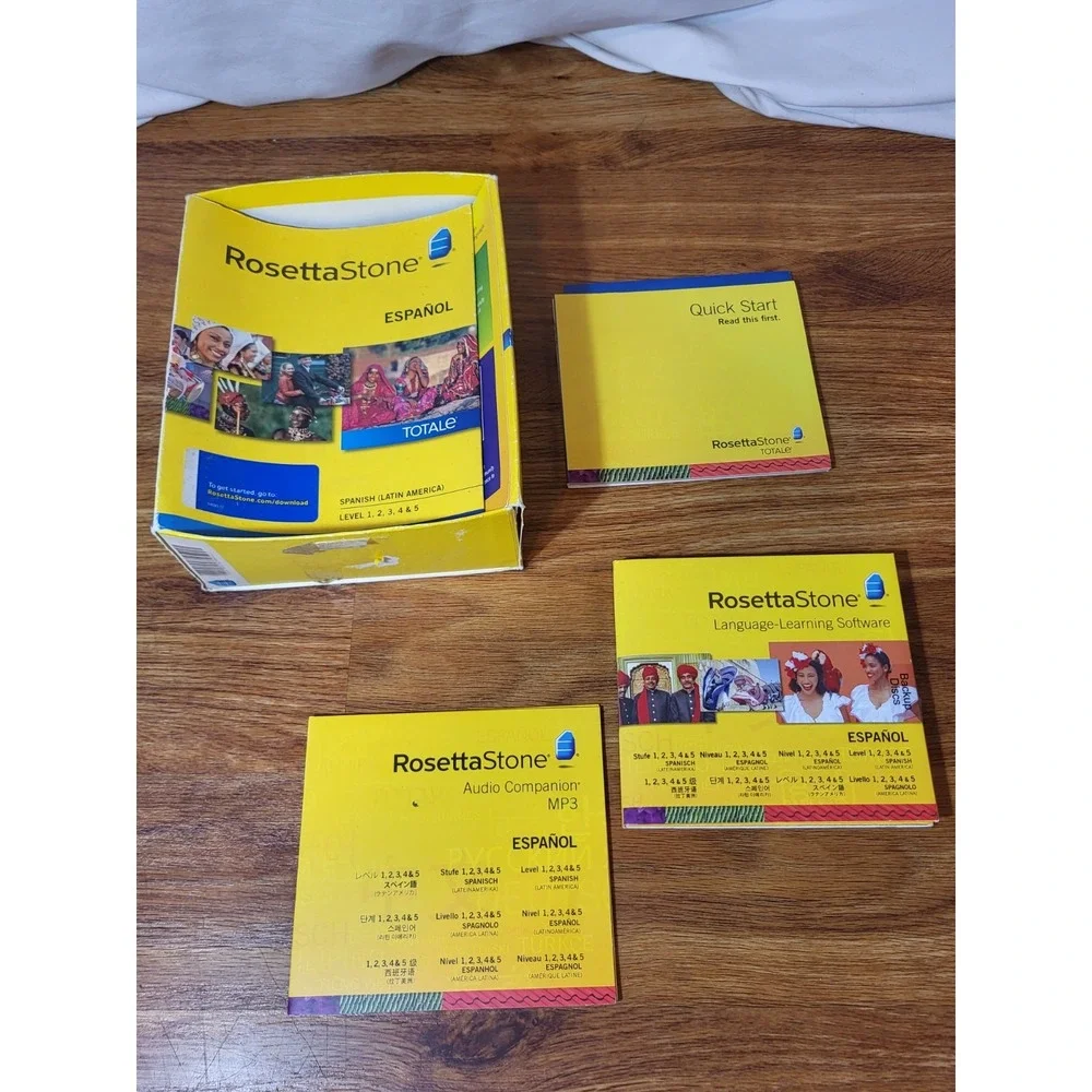Rosetta Stone Version 4‎ Level 1-5 Learn to Speak Spanish Español No Headphones